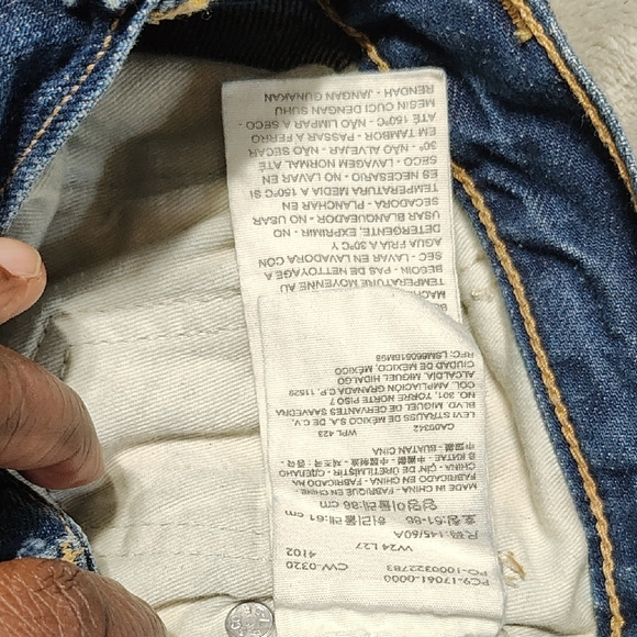 Levi's Dark Ribcage Straight Jeans size 24 - Picture 5 of 6